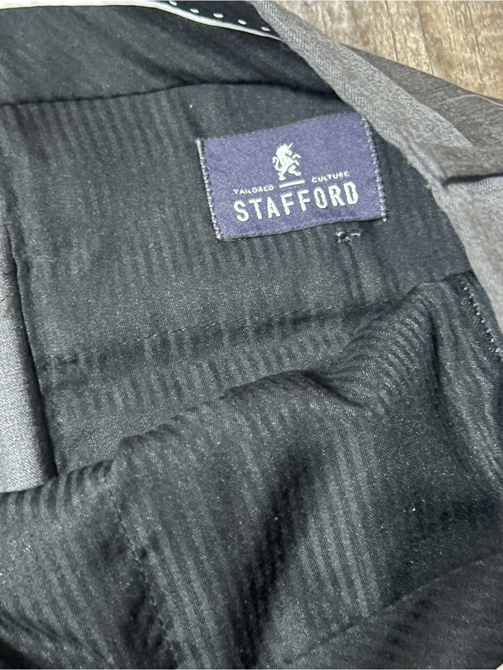 Stafford Smart Wash Machine Washable Gray Suit 2-Piece Set Men's 50R / 42x27